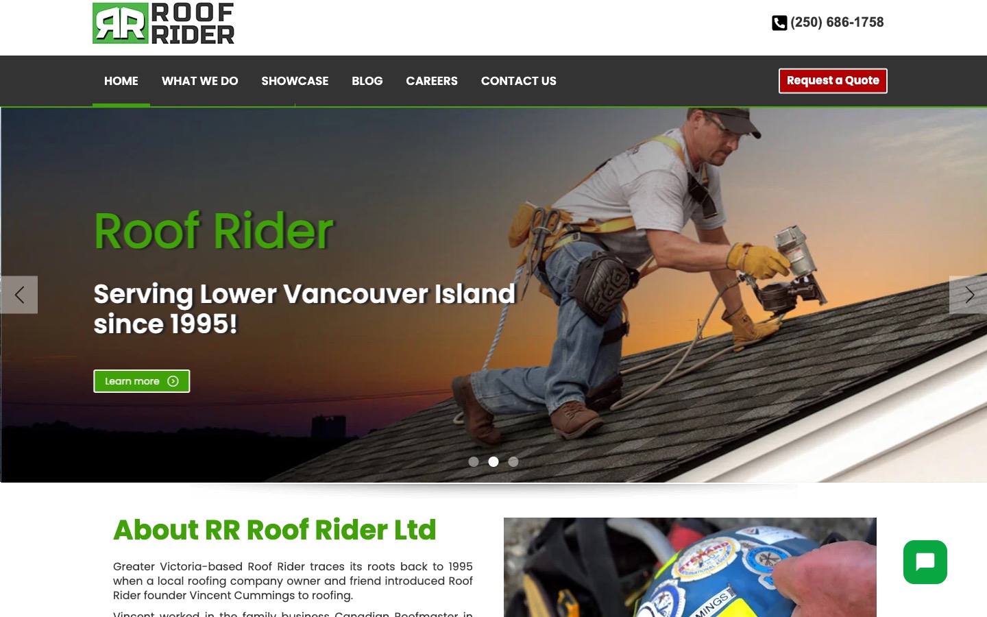 The current homepage